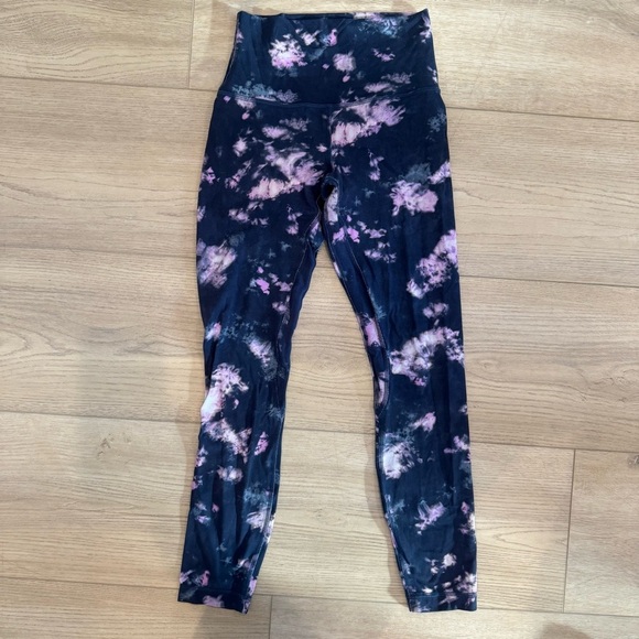Lululemon Women’s Align High Rise Leggings Yoga Pant 25" Length Tie-Dye Sz 4 EUC - Picture 1 of 10